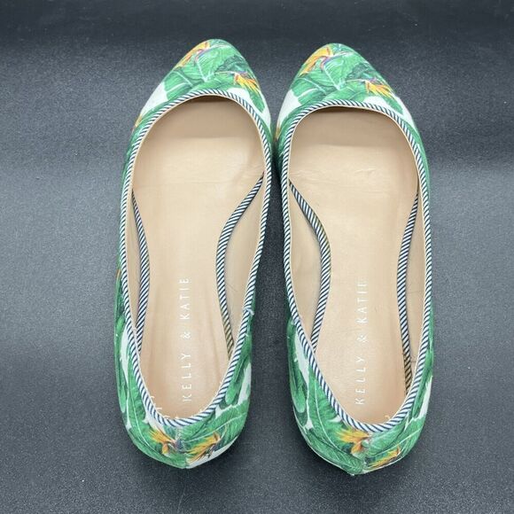 Kelly and Katie Decotis Tropical Flats Womens size 6 office vacation palm leaf - Picture 6 of 8